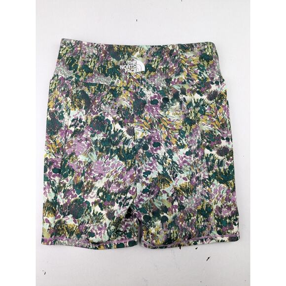 The North Face Never Stop Purple/Green Bike Shorts - Picture 5 of 5